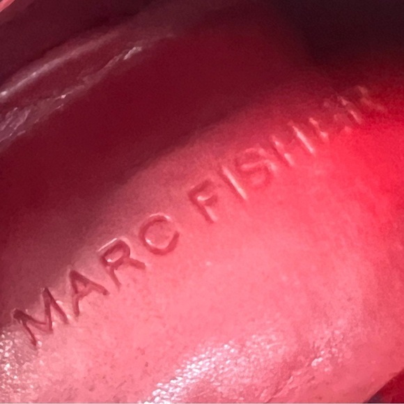 Marc Fisher Lizzy Red Microsuede Block Heel Casual Ankle Booties Women’s 8.5 - Picture 14 of 14